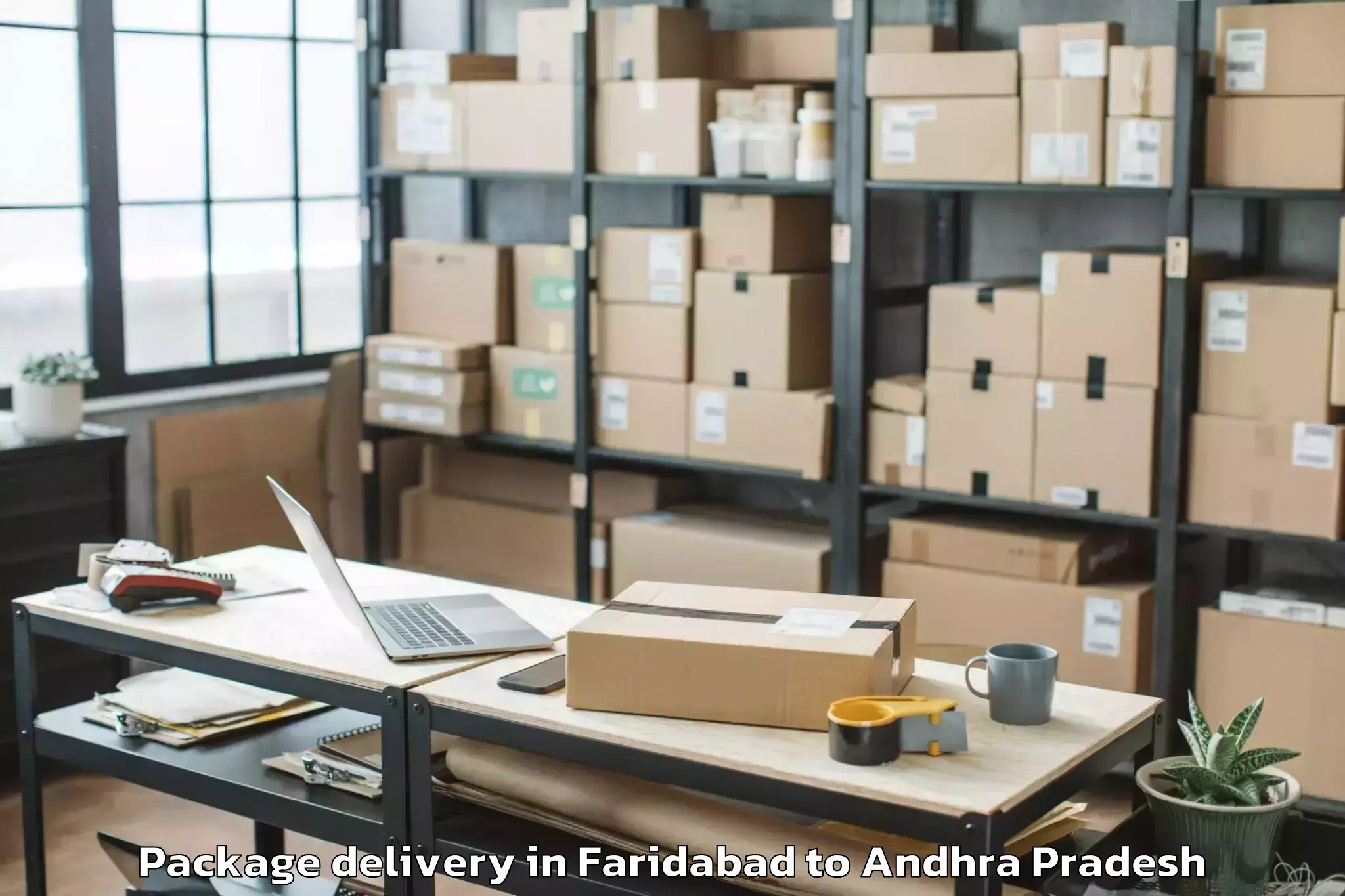 Easy Faridabad to Zarugumilli Package Delivery Booking